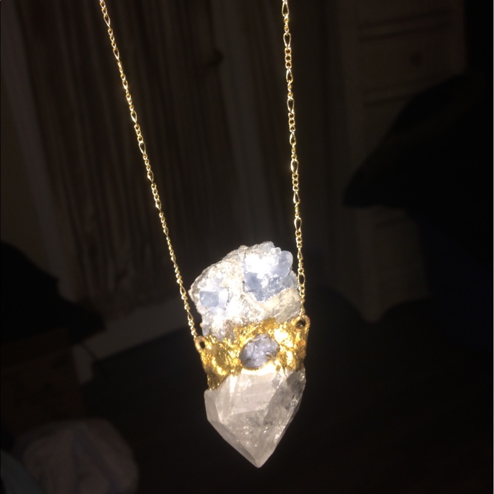 Clear Crystal Quartz necklace